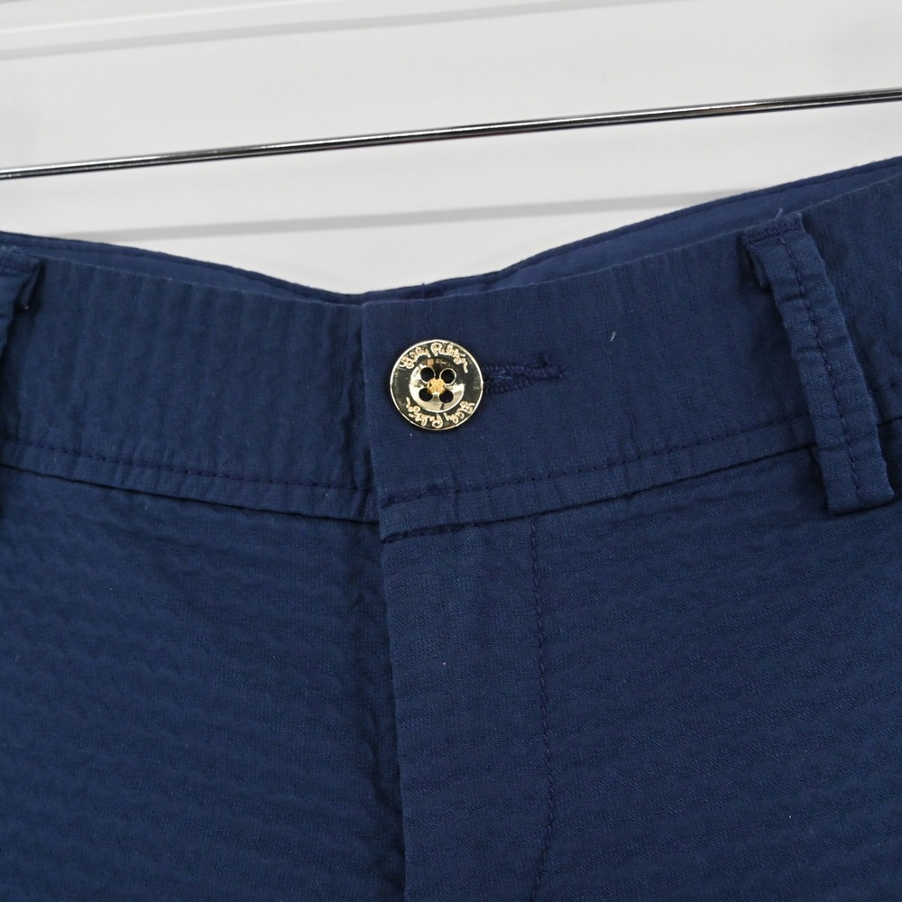 Lilly Pulitzer Callahan Shorts Womens Size 0 Navy Blue 5" Seersucker‎ Nautical - Picture 8 of 13
